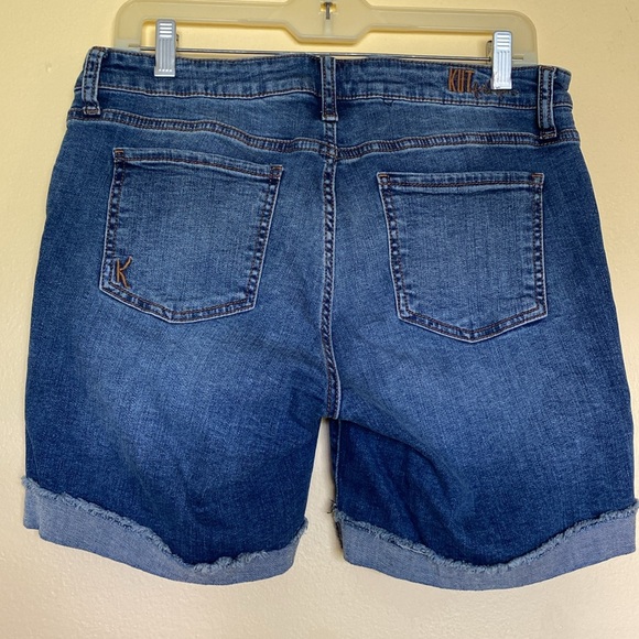 Kut from the kloth cuffed boyfriend shorts size 10 - Picture 4 of 9